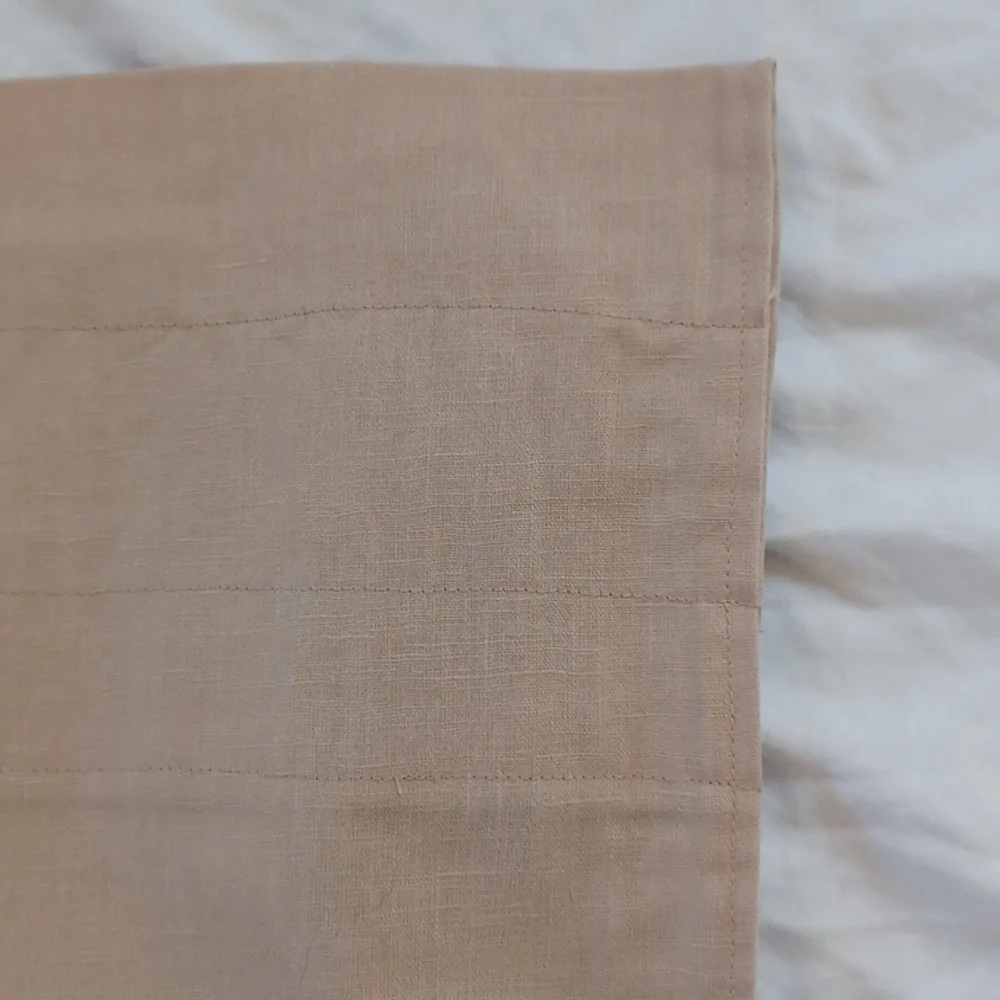 2 PAIR SET DIY Floor Length Curtain Panels 42x80, Tan, 4 Panels Total EUC